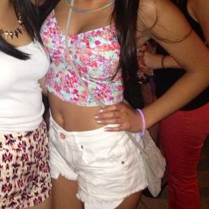 Floral Bustier-like Crop Top