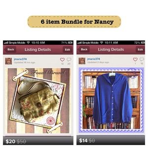 Bundle of 6 items at 25%off