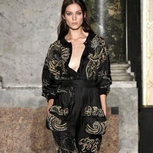 Sexy Philippine Silk Embroidered Suit