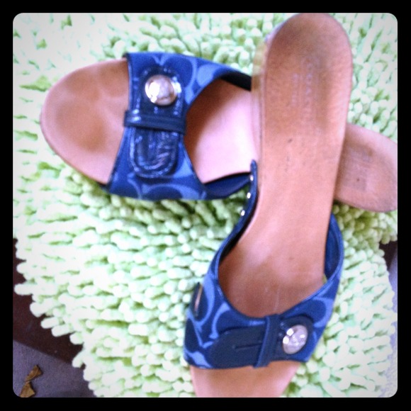 Coach used Wooden sandals