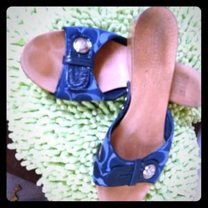 Coach used Wooden sandals