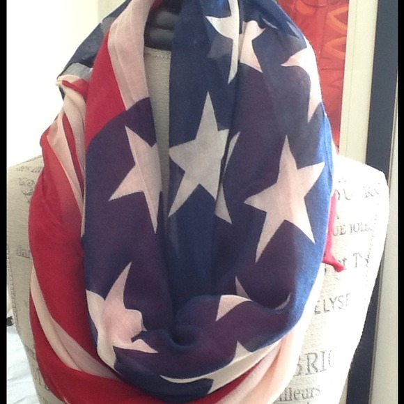 American flag scarf ,shawl or beach coverup new