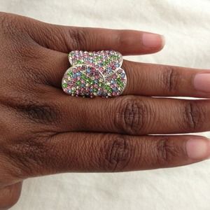 Multi colored ring.