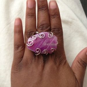 Blue adjustable ring