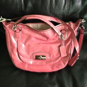 coach rose kristen patent leather