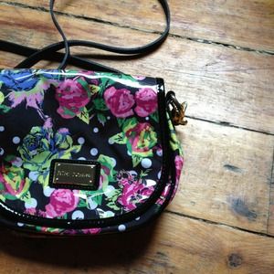 Betsey Johnson Floral Patent Crossbody!!