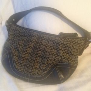 Coach black/gray handbag