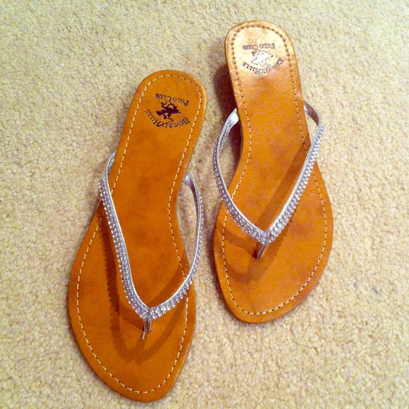 Polo Ralph Lauren Shoes - Polo club rhinestone flip flops
