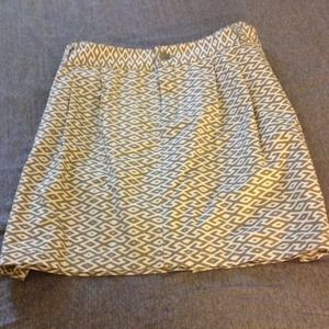 Geometric print olive green Gap skirt