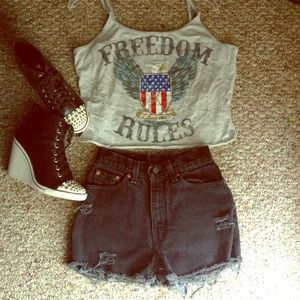 Black high waisted shorts