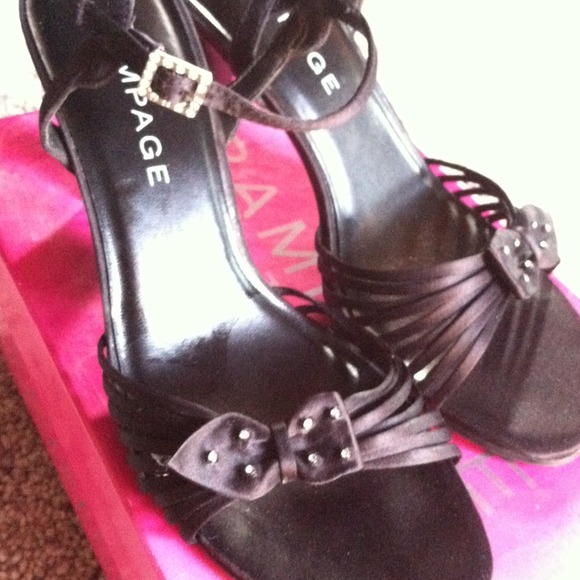 Rampage black strappy heels - Picture 2 of 3