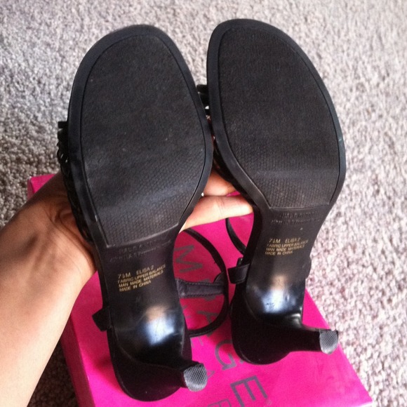 Rampage black strappy heels - Picture 3 of 3