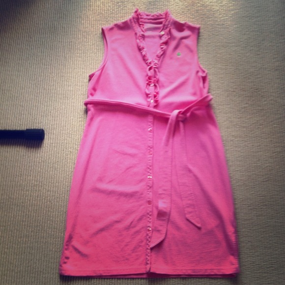 Lilly Pultizer Norah Ruffle Bib Dress in Pink