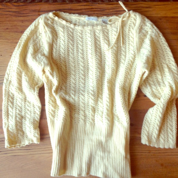 Cable Knit Sweater in Butter Yellow