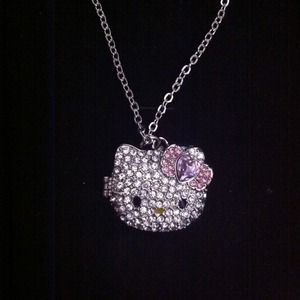 Hello kitty rhinestone necklace