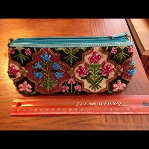 Isabella Fiore beaded makeup bag/small clutch.