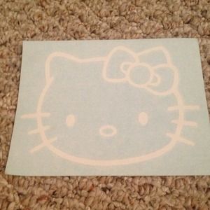 Hello Kitty vinyl window decal for car.