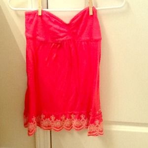 Hollister strapless shirt with floral bottom!