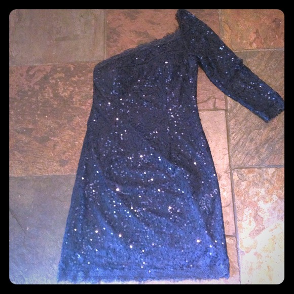 Navy and sequin Jessica Simpson cocktail dress