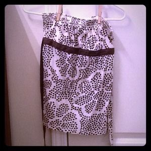 Ruehl strapless polka dot shirt!