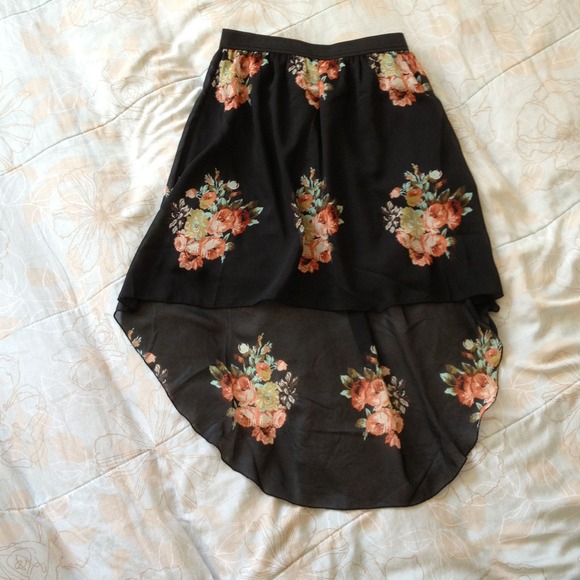 Floral hi low skirt - Picture 1 of 1