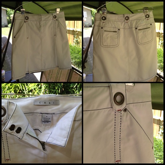 CAbi skirt, Nautical style, bright white. Size 8