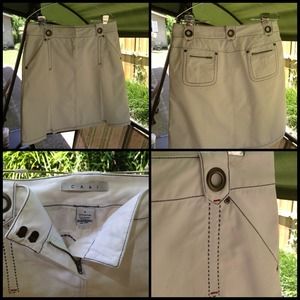 CAbi skirt, Nautical style, bright white. Size 8