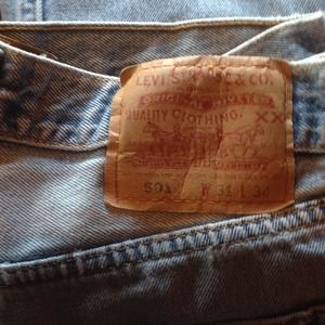 Levi's 501 button fly authentic vintage jeans.