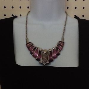 Purple statement necklace