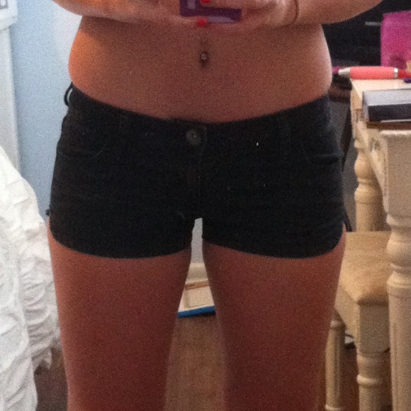 Dark denim shorts