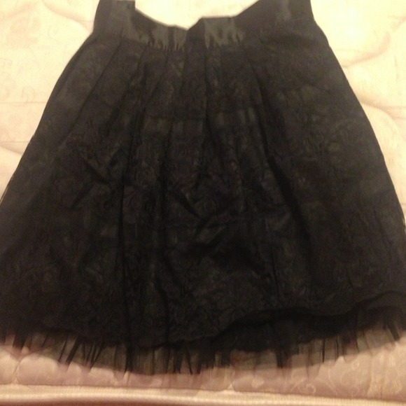 Black lace skirt