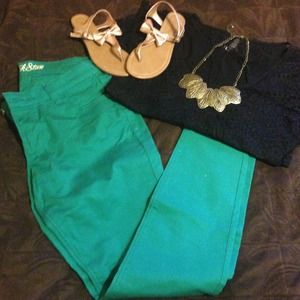 NWOT! Green jeans:)