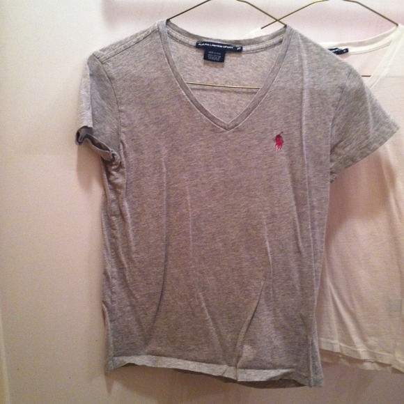 Gray polo vneck
