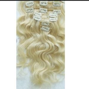 18inch Blonde Brazilian Body Wave CLIP-INs