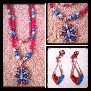 Beautiful Southwestern Style necklace and earrings