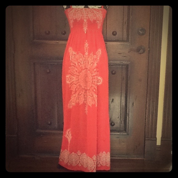 Hot pink maxi dress