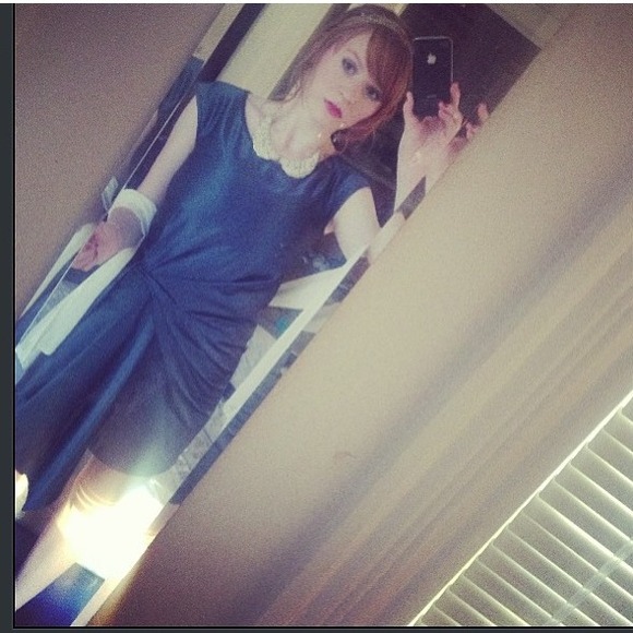 20s style teal formal dress