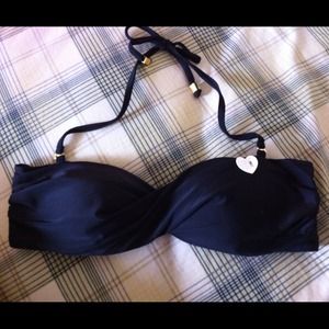 Black twisted swim bandeau