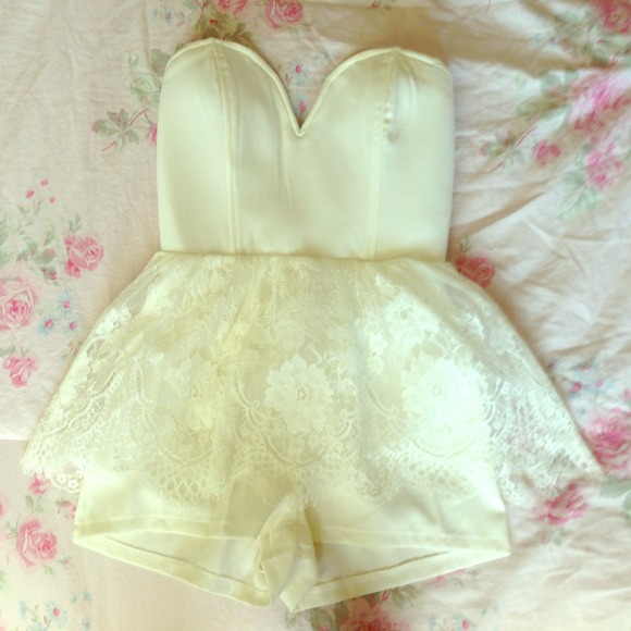 Ivory Lace Romper