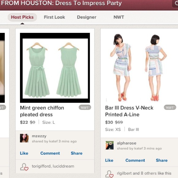 🚫SOLD🚫Bar III Dress V-Neck Printed A-Line - Picture 3 of 4