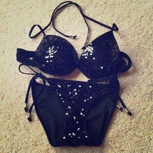 Black Sequin VS swimming suit