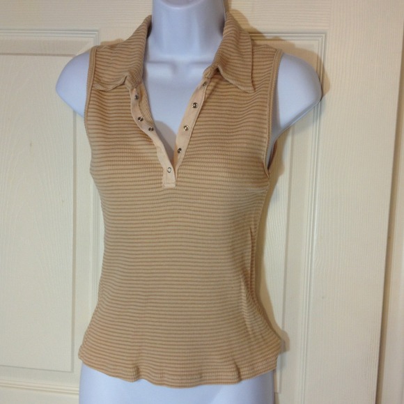 Beige sleeveless top