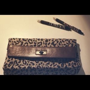 Jcrew leopard print clutch