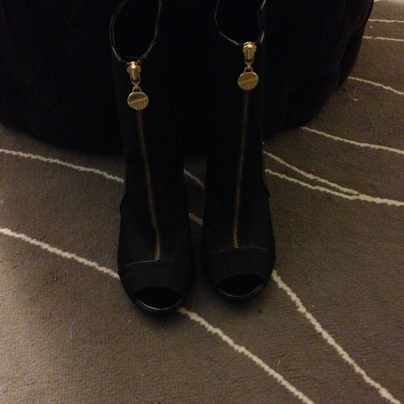 Size 8, Miss Sixty Open Toe Booties - Picture 2 of 4