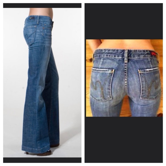COH Bell bottom flare palazzo jeans size 28