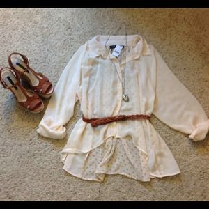 Sold: NWT!!! Light cream blouse