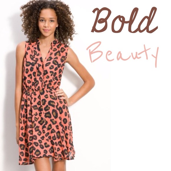 SOLD SOLD SOLD IN BUNDLE.  Leopard Chiffon Dress