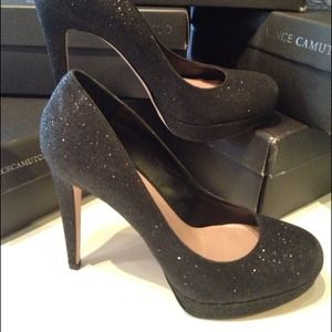 Vince Camuto - Black Glitter Pumps
