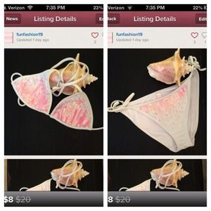 Bundle sale pink sequin vs string bikini