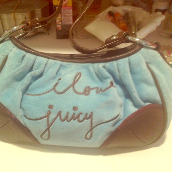 Small blue handbag